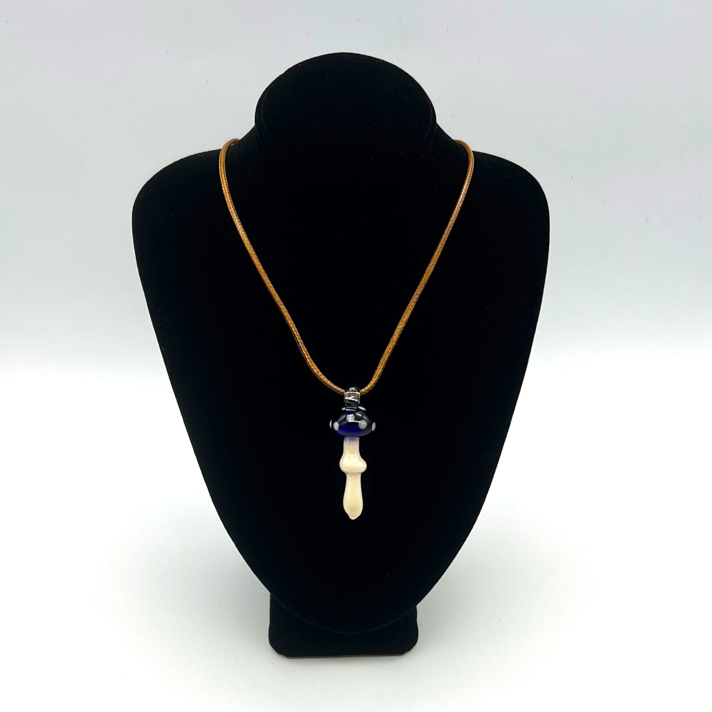 Whimsical Mushroom Pendant Necklaces by AB Glass Designs