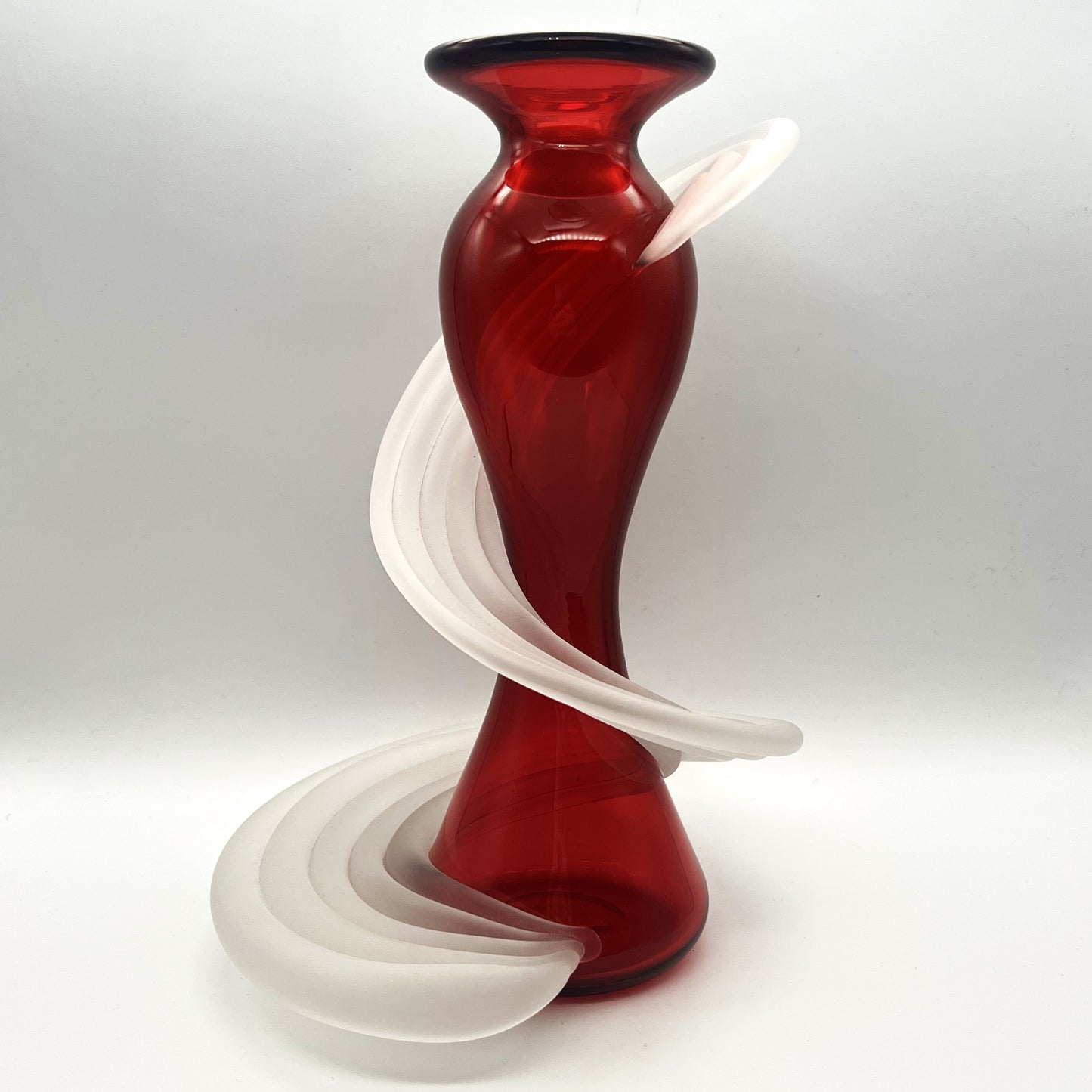 Ruby Flemenco Vase by Vitrix Hot Glass Studio