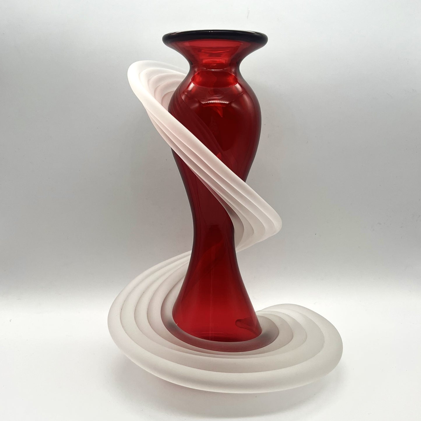 Ruby Flemenco Vase by Vitrix Hot Glass Studio