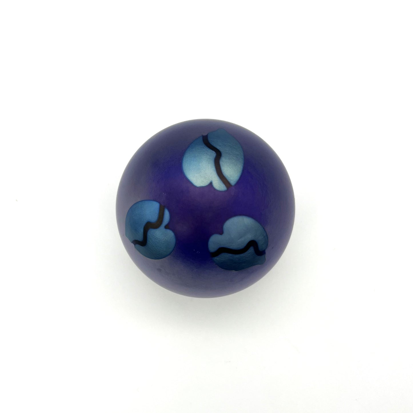 Iridized Broken Hearts on Lapis Paperweight by George Machart