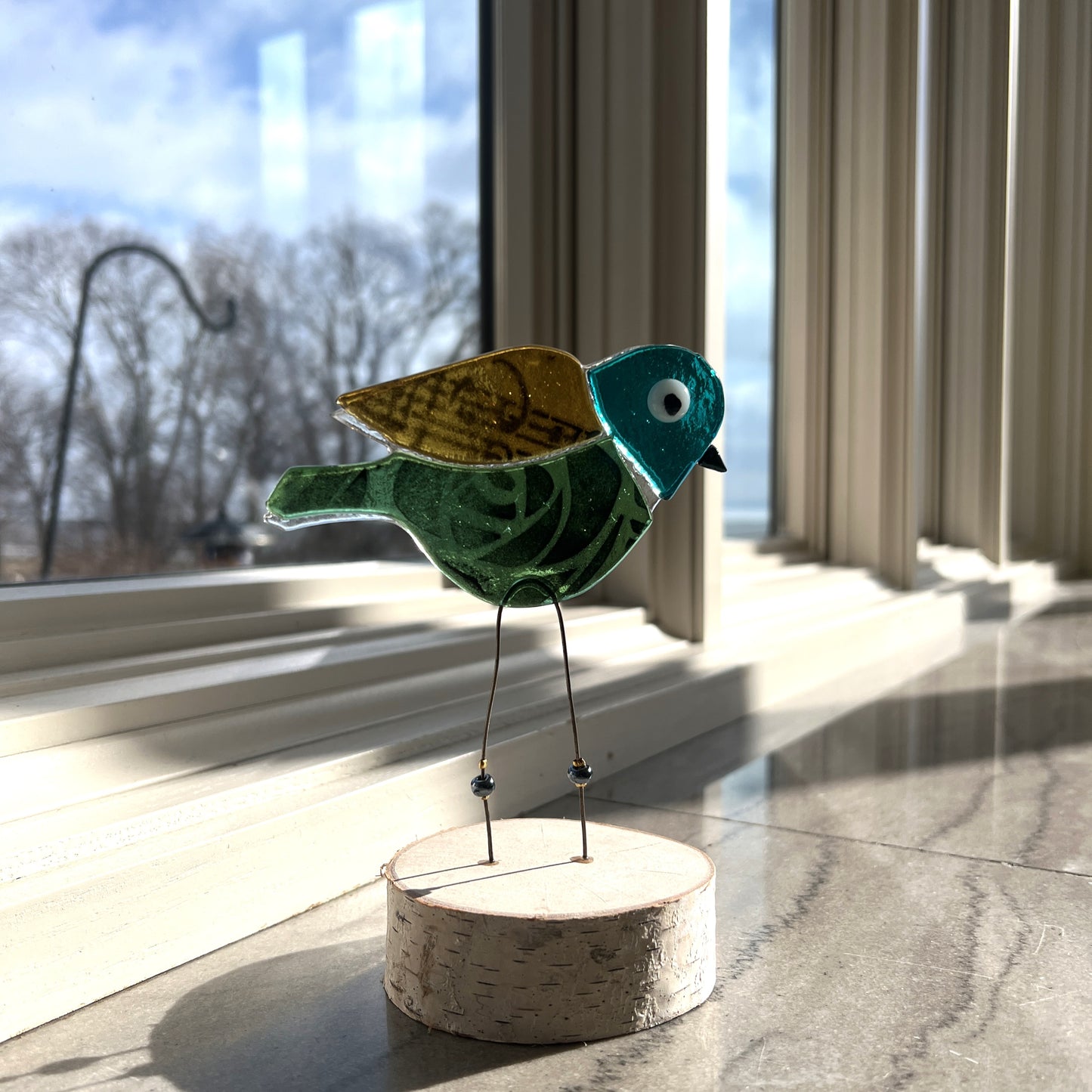 Standing Bird by ABG Glass Arts