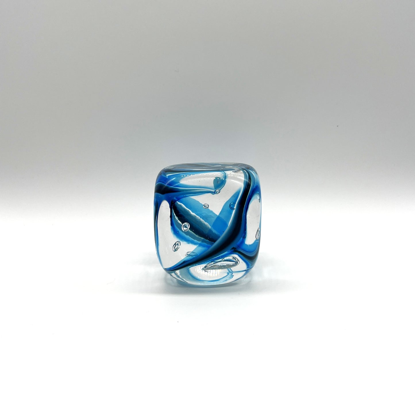 Cube Paperweight, Teal by Dottie Boscamp
