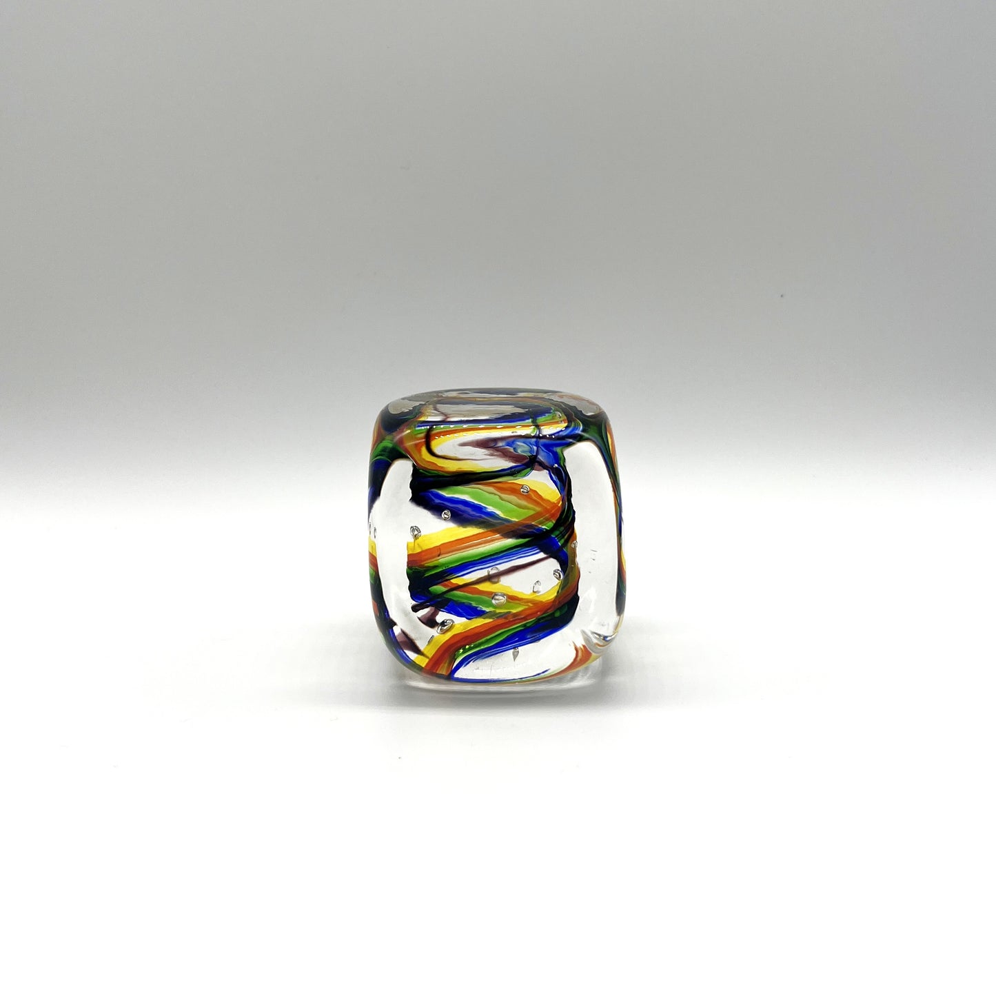 Cube Paperweight, Rainbow by Dottie Boscamp