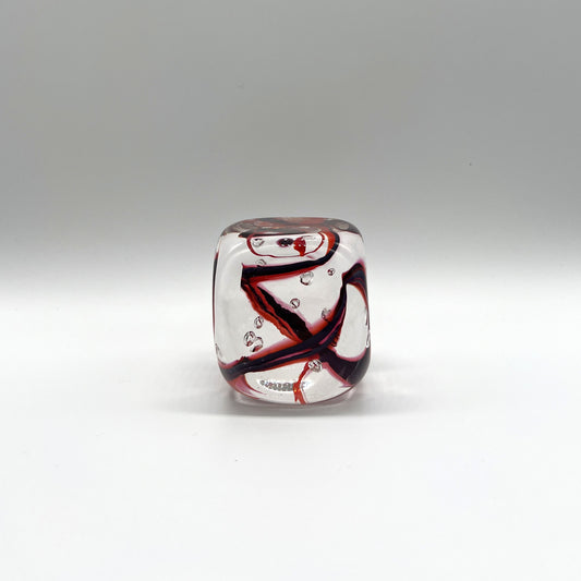 Cube Paperweight, Red by Dottie Boscamp