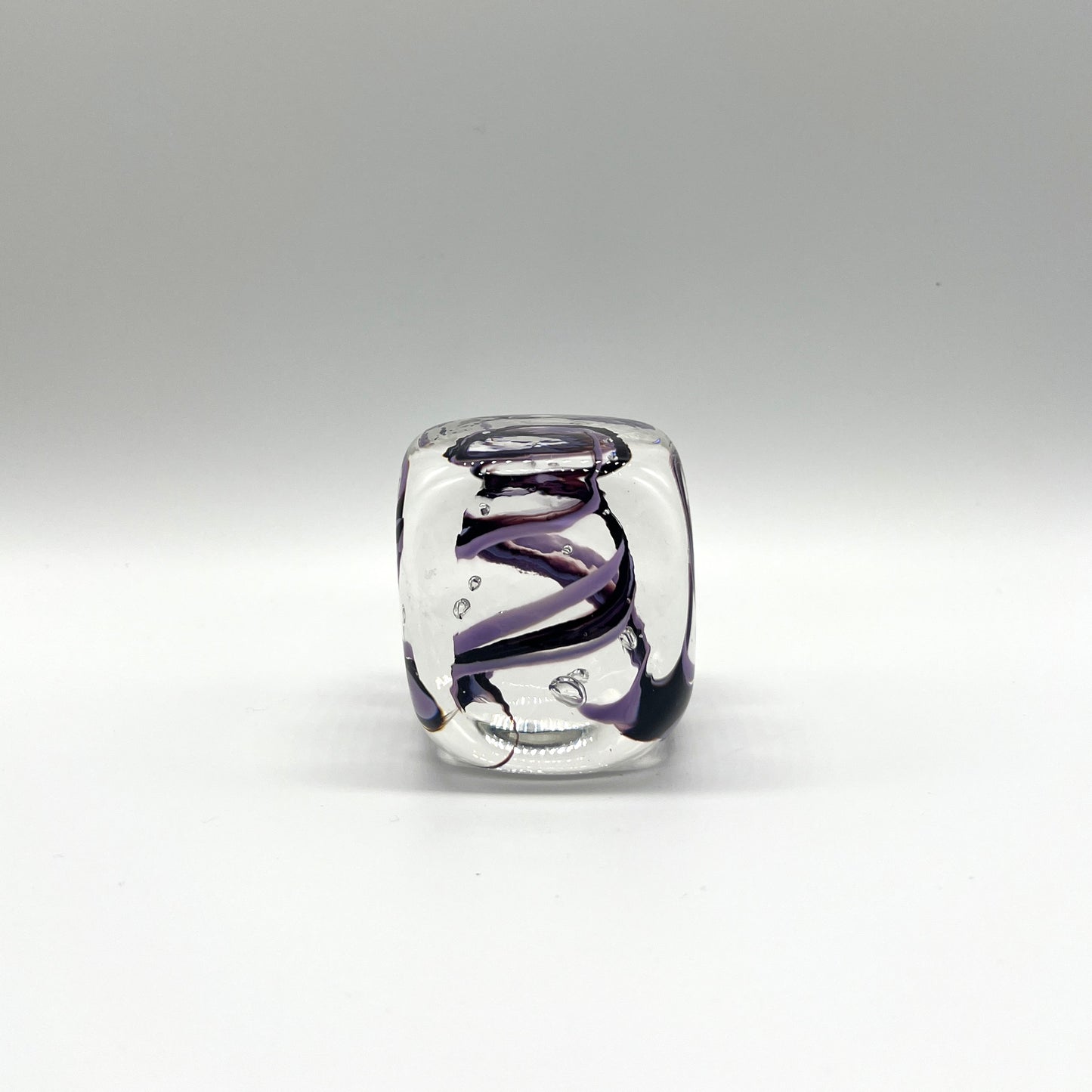 Cube Paperweight, Purple by Dottie Boscamp