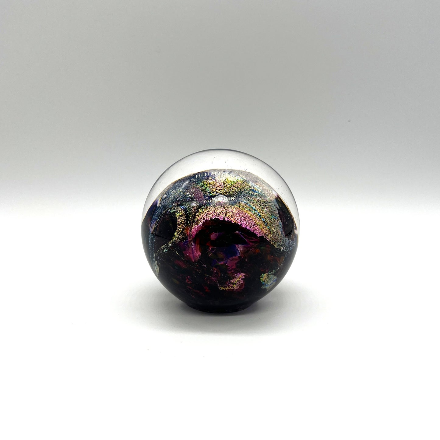 Dichroic Paperweight, Purple by Dottie Boscamp