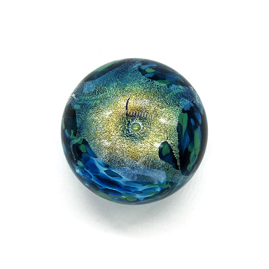 Dichroic Paperweight, Lt. Teal by Dottie Boscamp