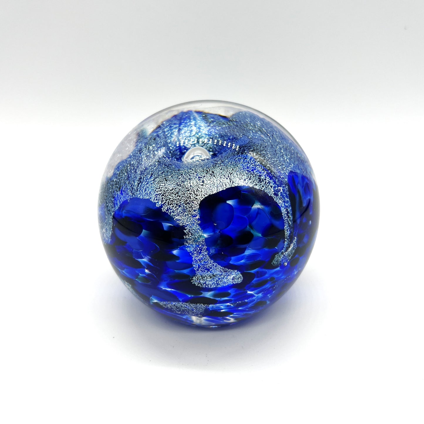 Dichroic Paperweight, Cobalt by Dottie Boscamp