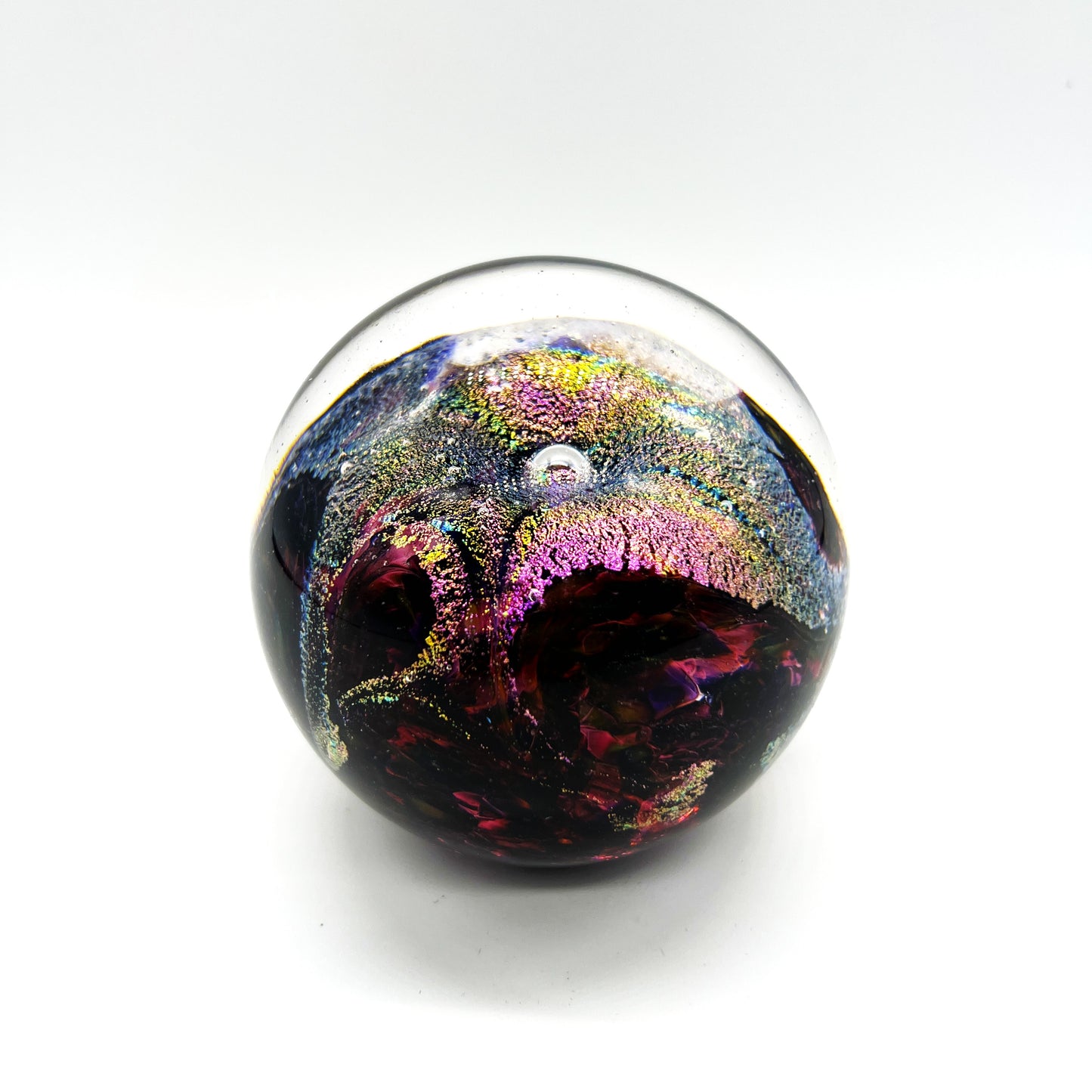 Dichroic Paperweight, Purple by Dottie Boscamp