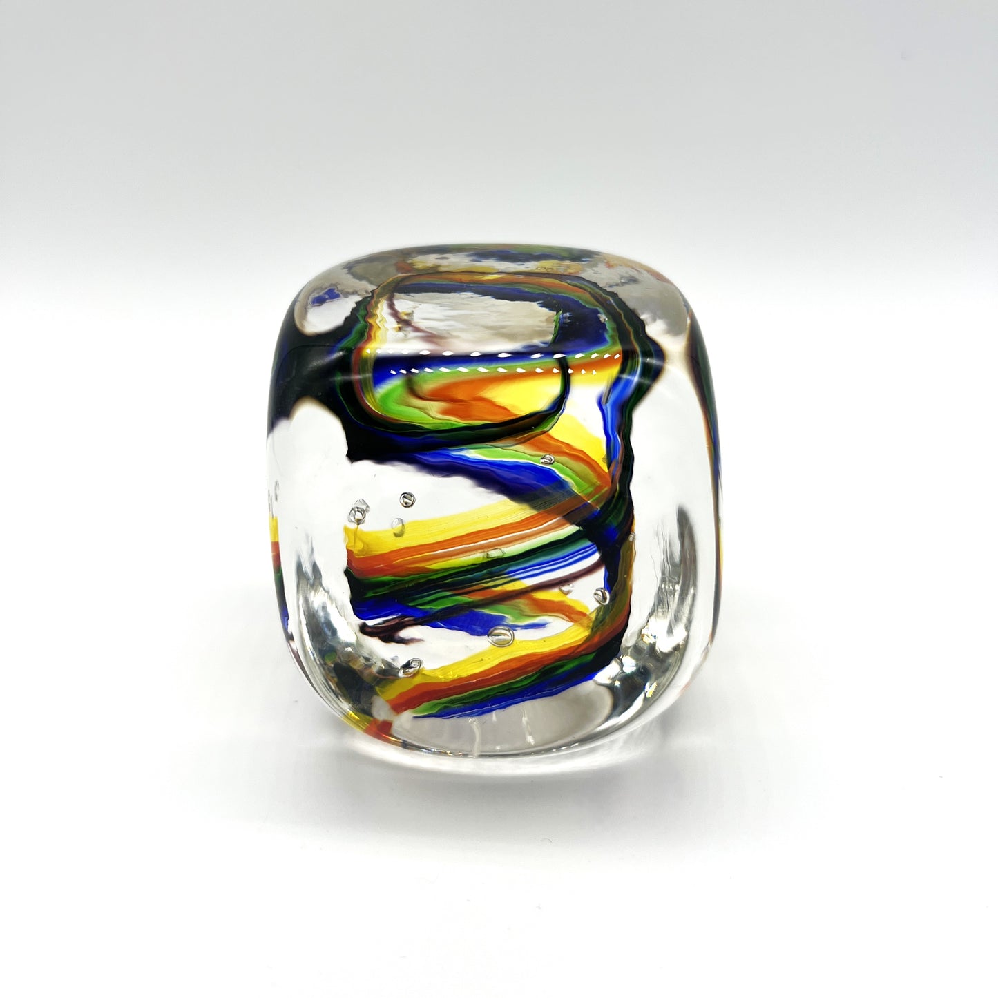 Cube Paperweight, Rainbow by Dottie Boscamp