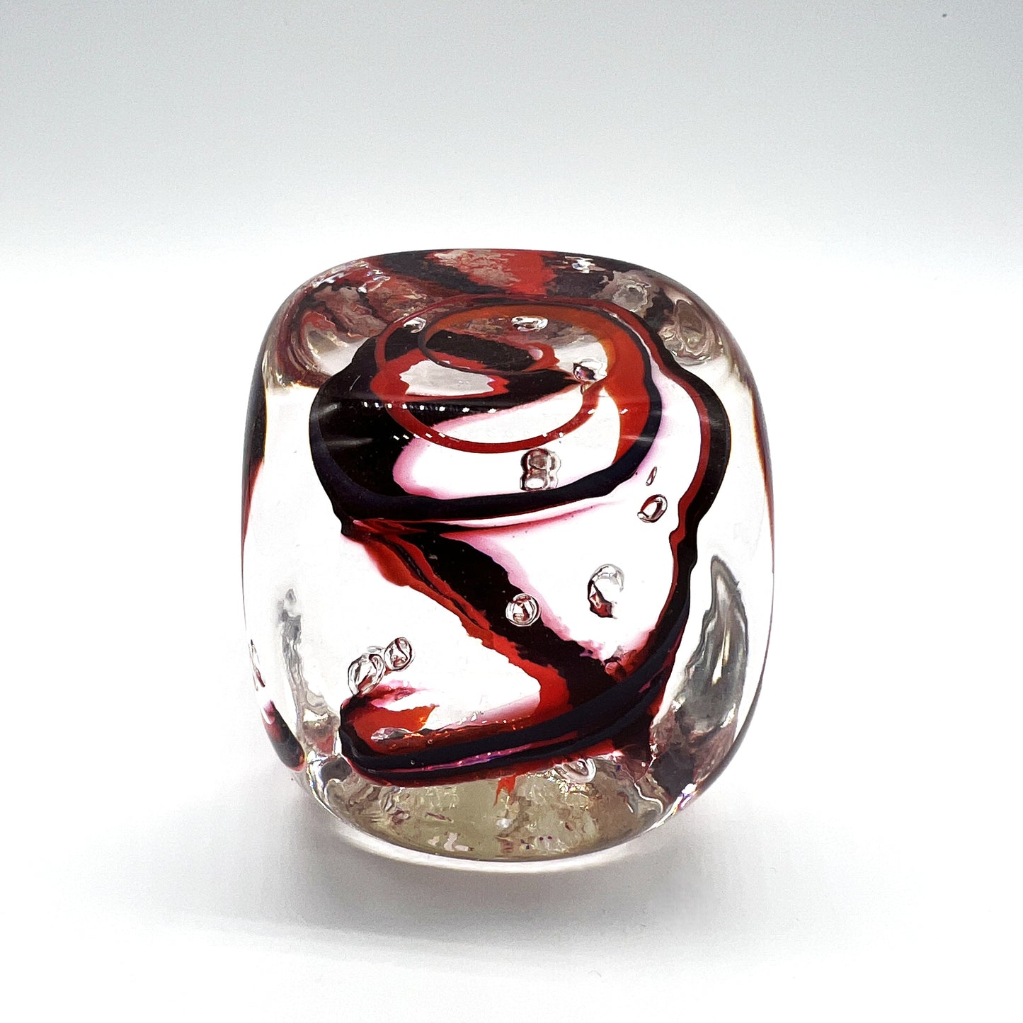 Cube Paperweight, Red by Dottie Boscamp