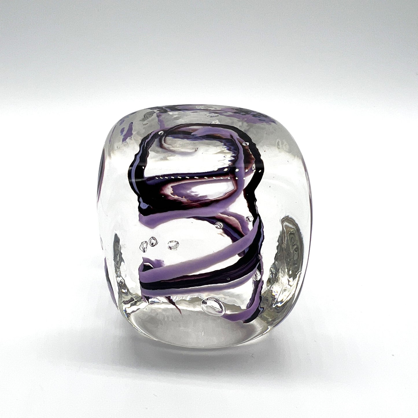Cube Paperweight, Purple by Dottie Boscamp