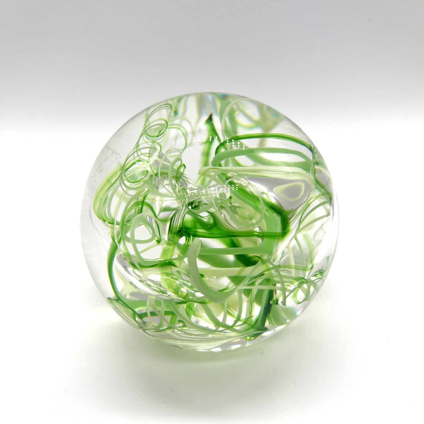 Small Abstract Paperweight, Green by Dottie Boscamp