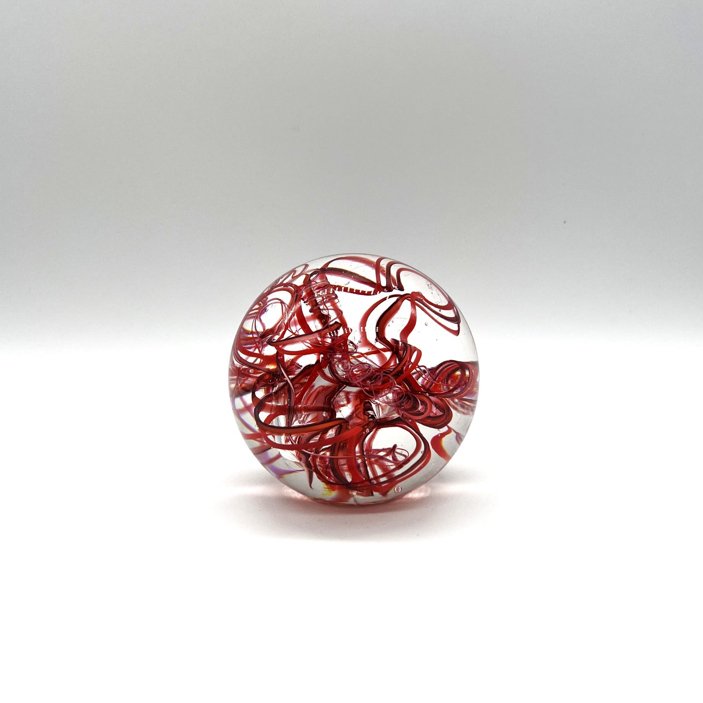 Small Abstract Paperweight, Red by Dottie Boscamp