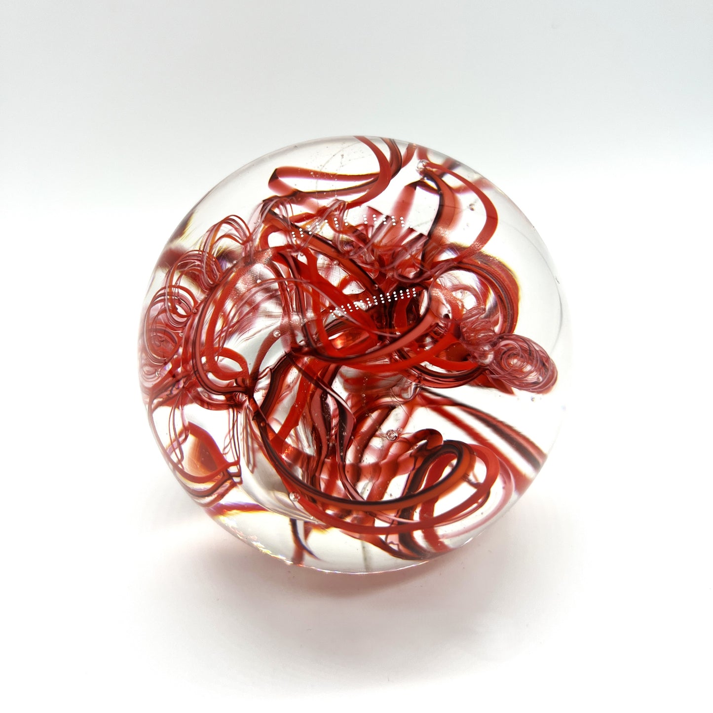 Small Abstract Paperweight, Red by Dottie Boscamp