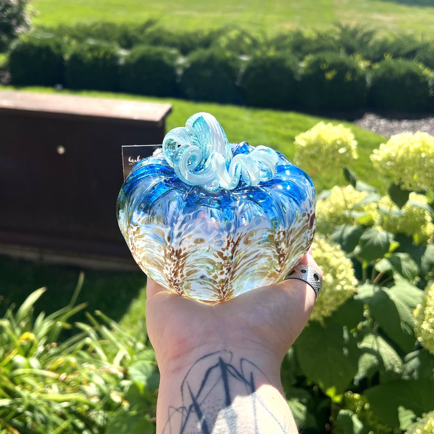 Beachy Pumpkin by Luke Adams Glass
