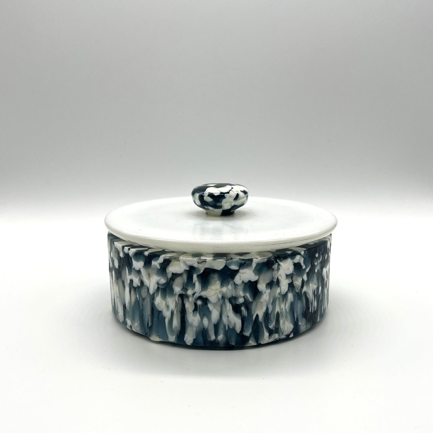 Cast Glass Jar with Lid by Benjamin Richgruber