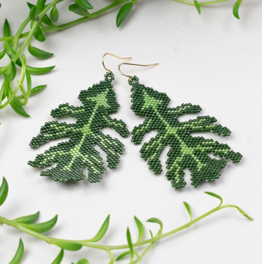 Oak Leaf Earrings by Tulia's Artisan Gallery