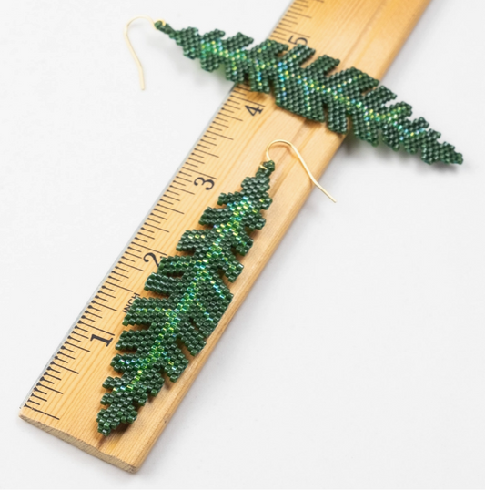 Banana Palm Leaf Earrings by Tulia's Artisan Gallery