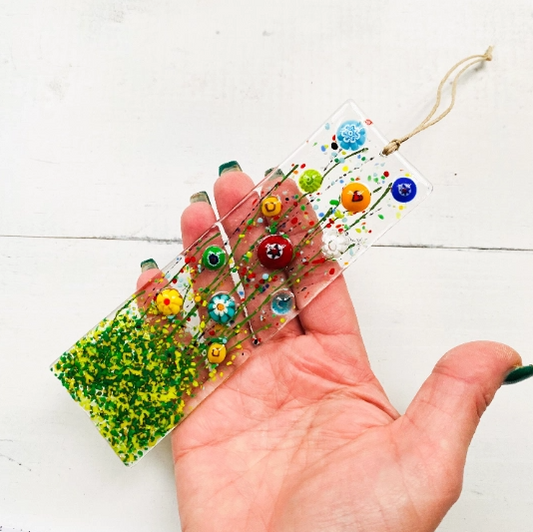 Wildflower Skinny Suncatcher by Glass Girl Studio