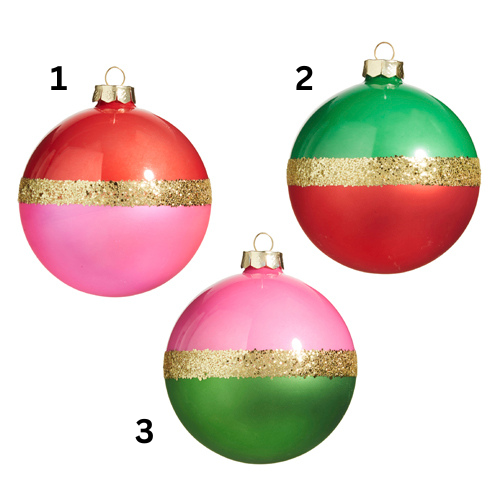 4" Dual Color Ornament by RAZ Imports