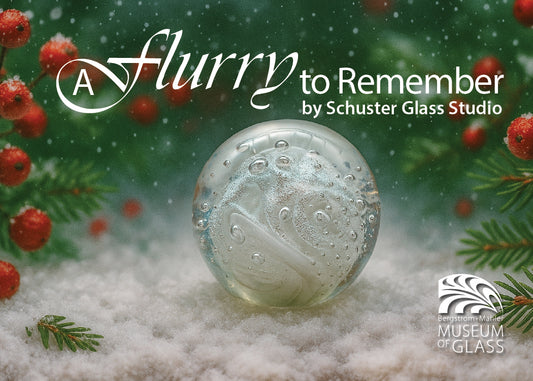 2025 Annual Paperweight "A Flurry to Remember" by Schuster Glass Studio