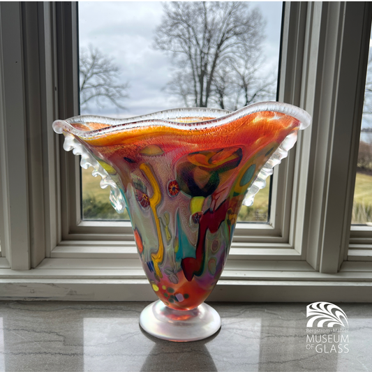 Fluted Vase by Rick Hunter Glass