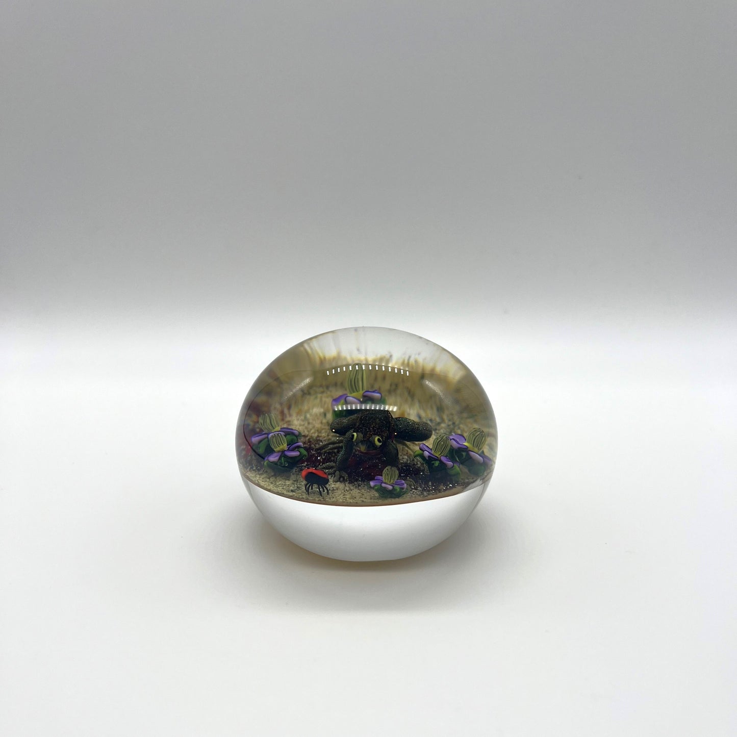 Frog and Ladybug Paperweight by Ken Rosenfeld