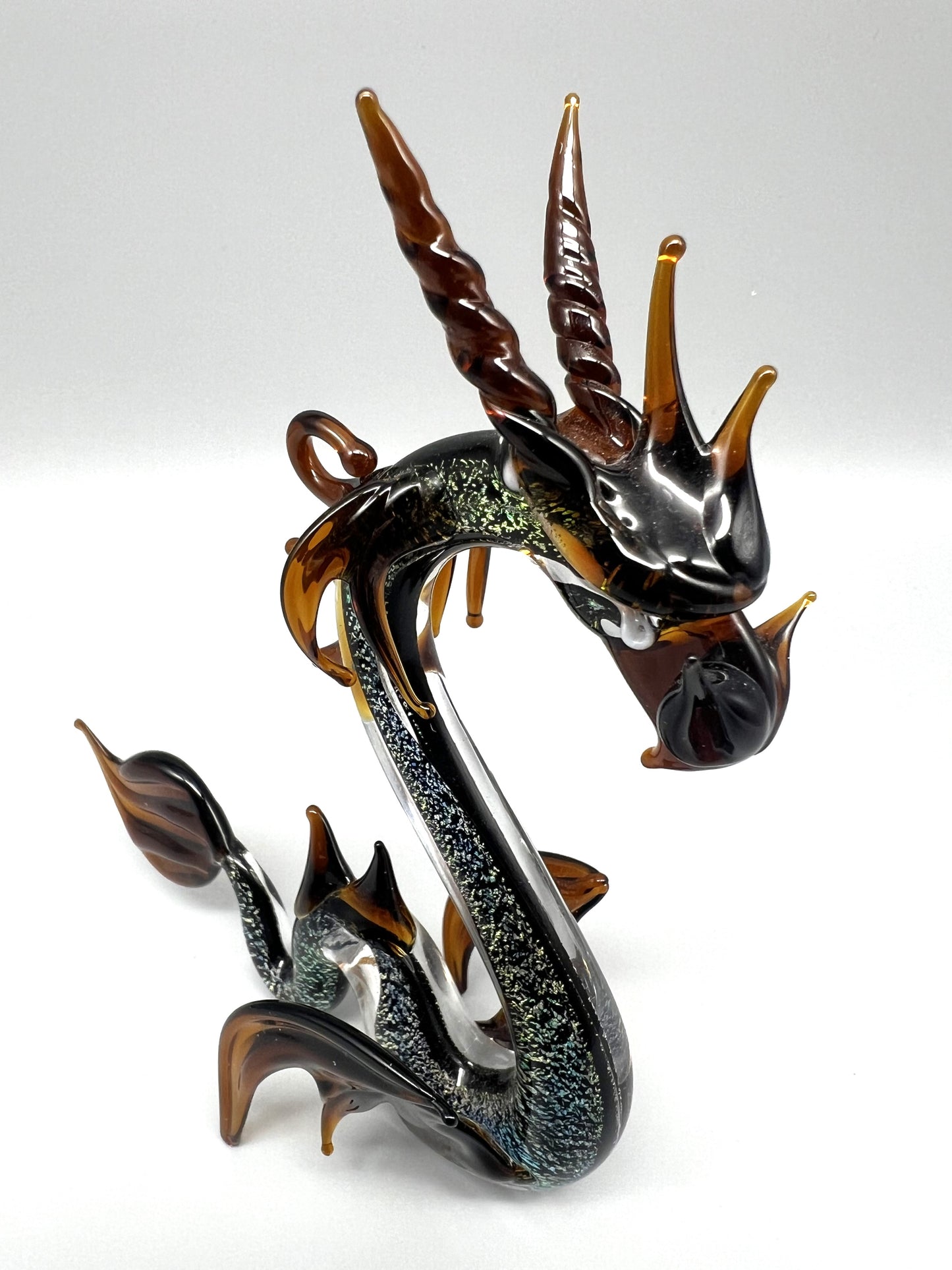 Dichroic Sea Dragon by WGK Glass Art