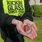 Mini Multiverse Heart Paperweight by Tropical Iceberg Glass