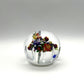 Floral Bouquet on White Paperweight by Ken Rosenfeld