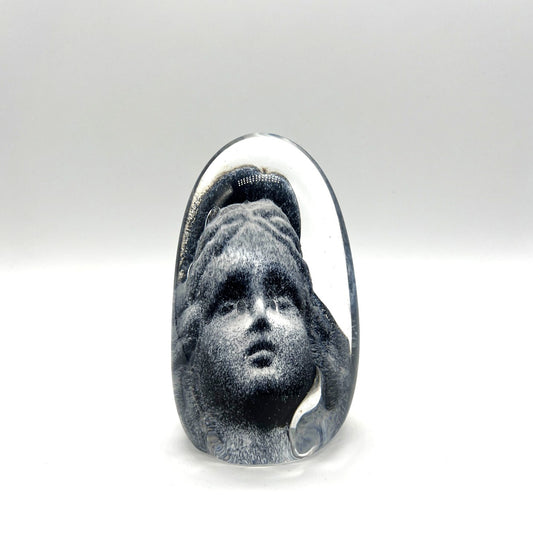 Glass Face Paperweight by Christopher Belleau