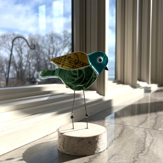 Standing Bird by ABG Glass Arts
