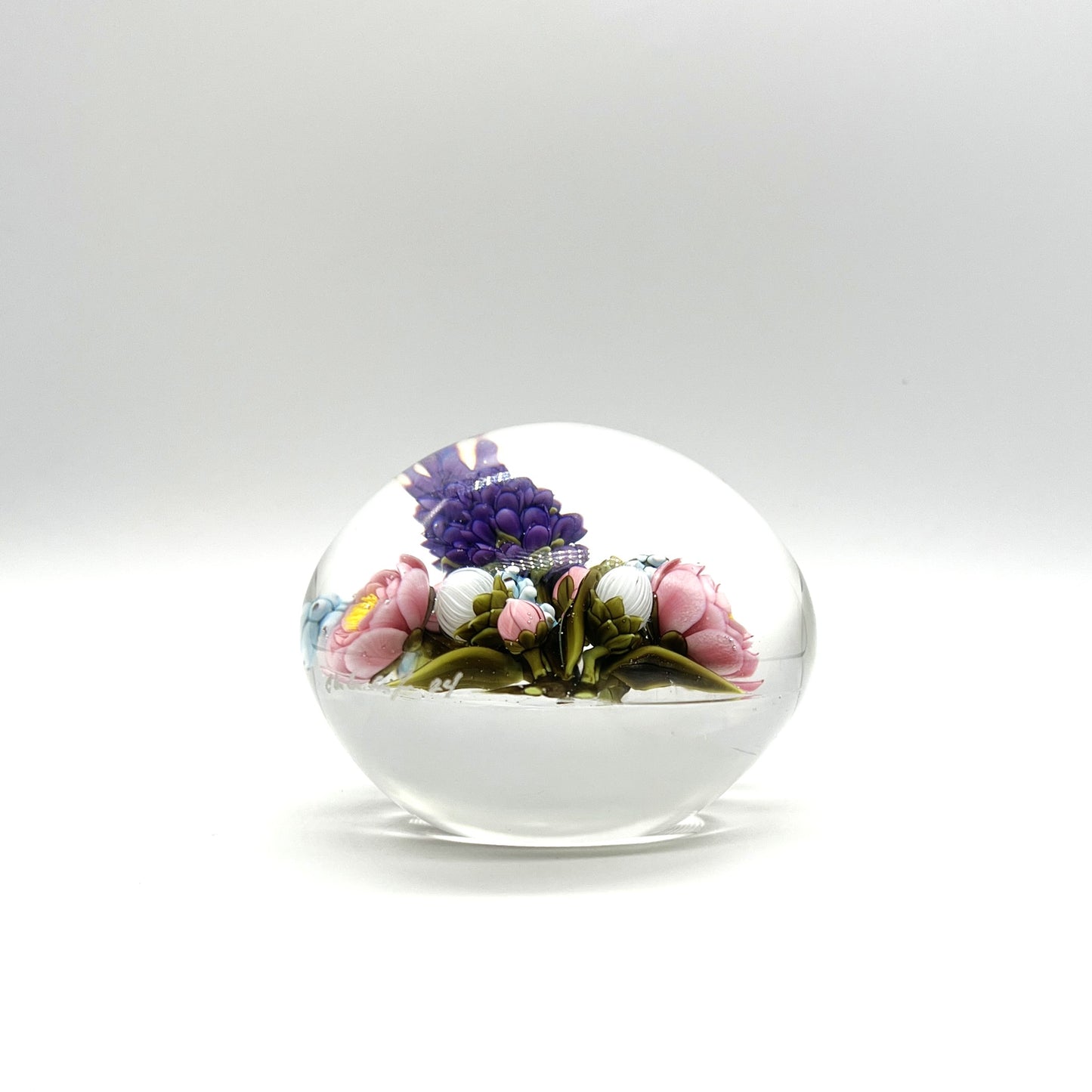 Pink & Purple Floral Bouquet Paperweight by Clinton Smith