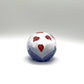 Red Hearts on White Paperweight by George Machart