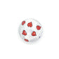 Red Hearts on White Paperweight by George Machart