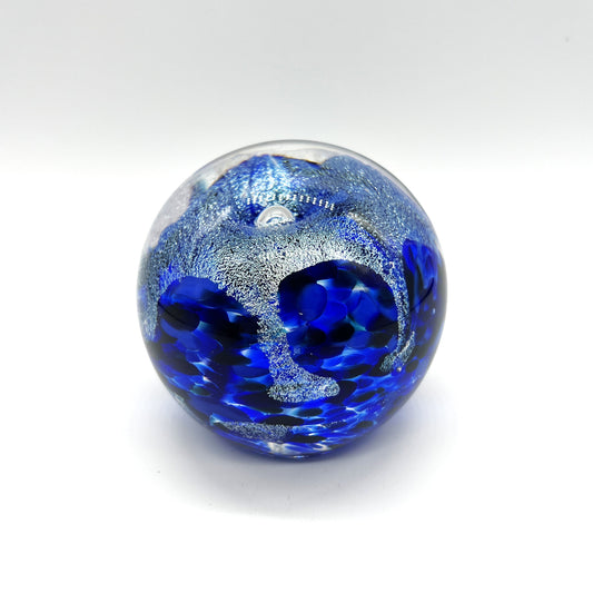 Dichroic Paperweight, Cobalt by Dottie Boscamp