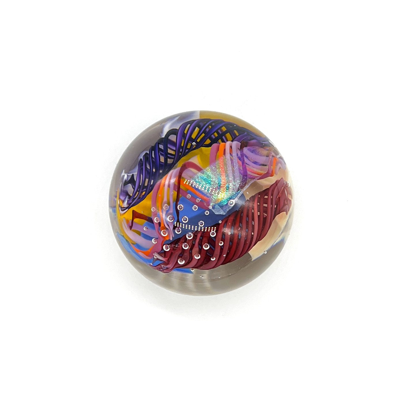 Multiverse Paperweight [Tropical Iceberg Glass; Georgetown, ON, Canada]