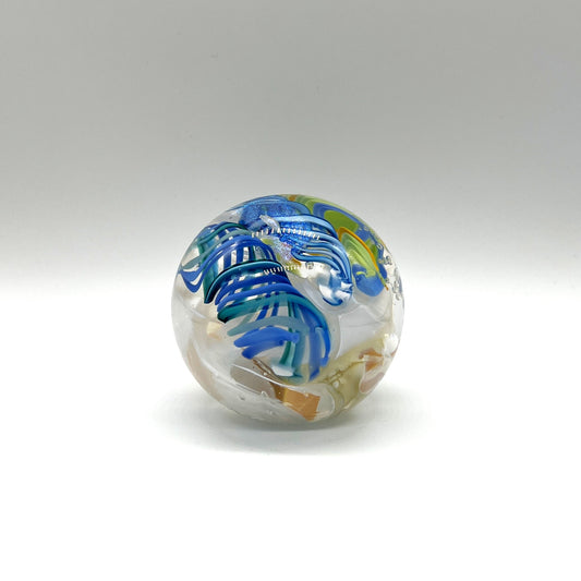Multiverse Paperweight [Tropical Iceberg Glass; Georgetown, ON, Canada]