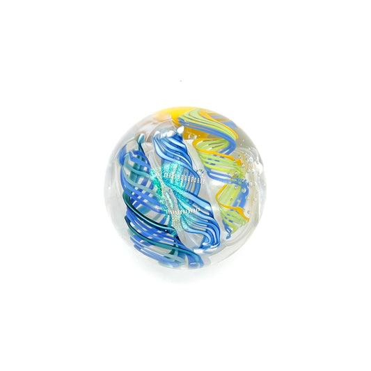Multiverse Paperweight [Tropical Iceberg Glass; Georgetown, ON, Canada]