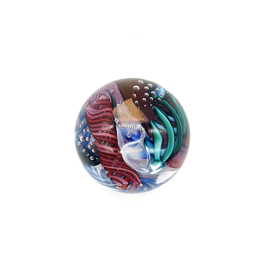 Multiverse Paperweight [Tropical Iceberg Glass; Georgetown, ON, Canada]
