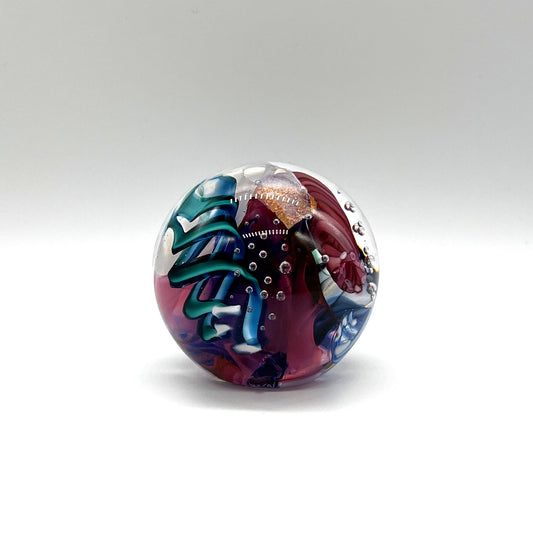 Multiverse Paperweight [Tropical Iceberg Glass; Georgetown, ON, Canada]