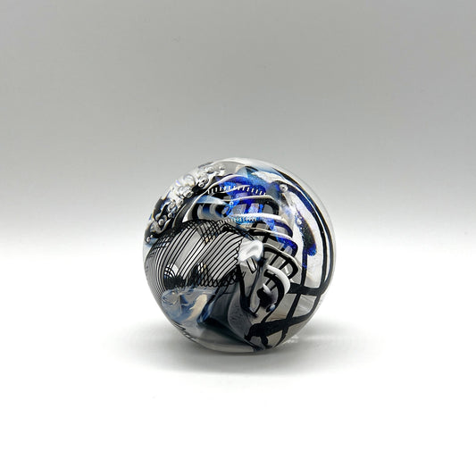 Multiverse Paperweight [Tropical Iceberg Glass; Georgetown, ON, Canada]