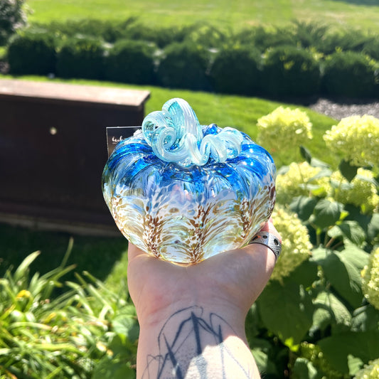 Beachy Pumpkin by Luke Adams Glass