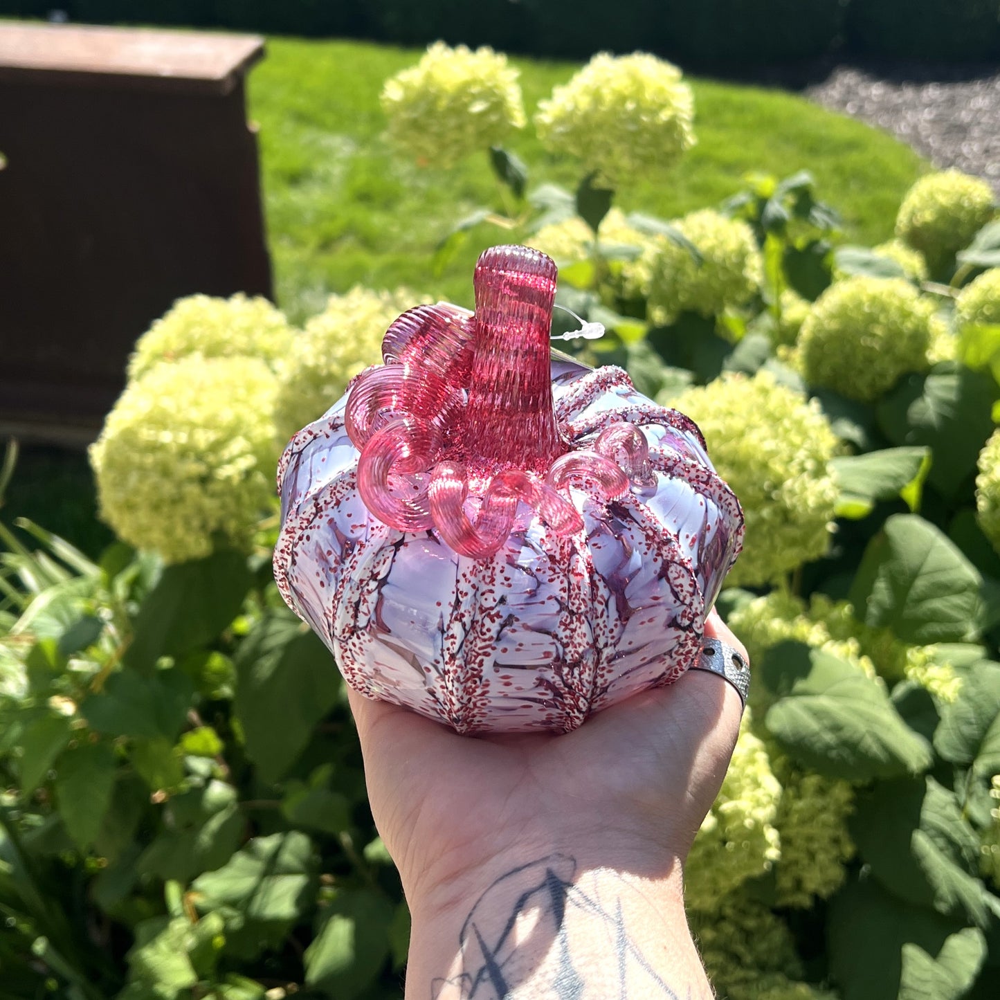 Cherry Blossom Pumpkin by Luke Adams Glass