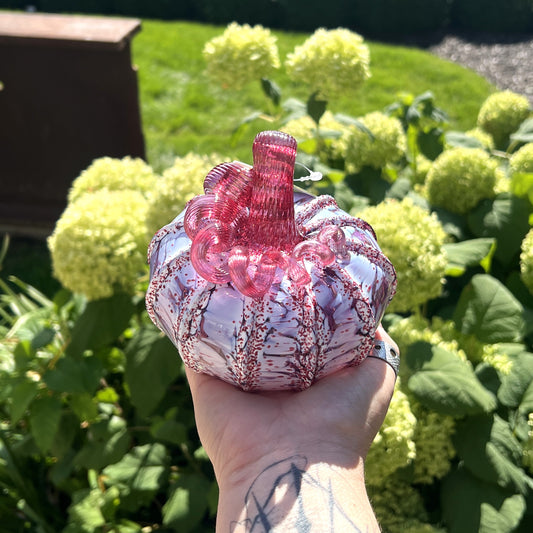 Cherry Blossom Pumpkin by Luke Adams Glass