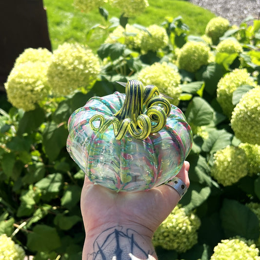 Water Lily Pumpkin by Luke Adams Glass
