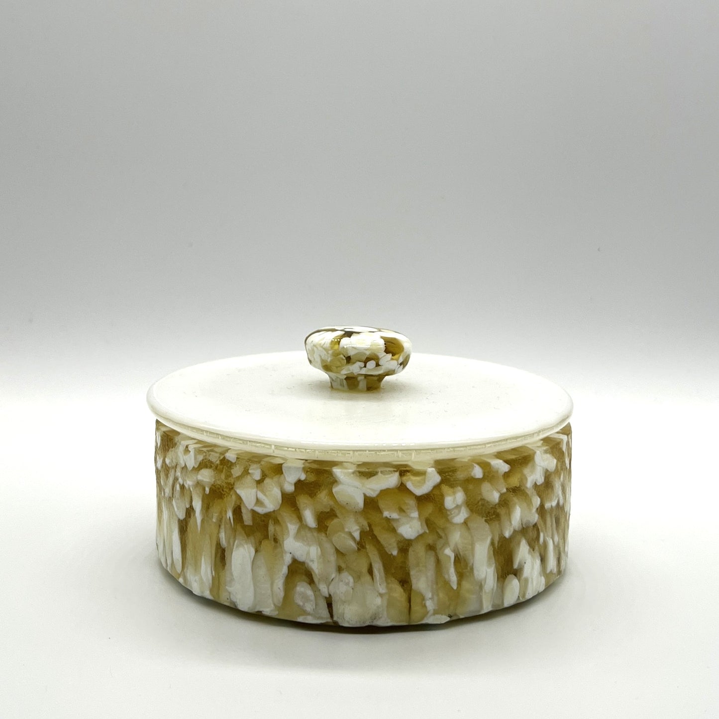 Cast Glass Jar with Lid by Benjamin Richgruber