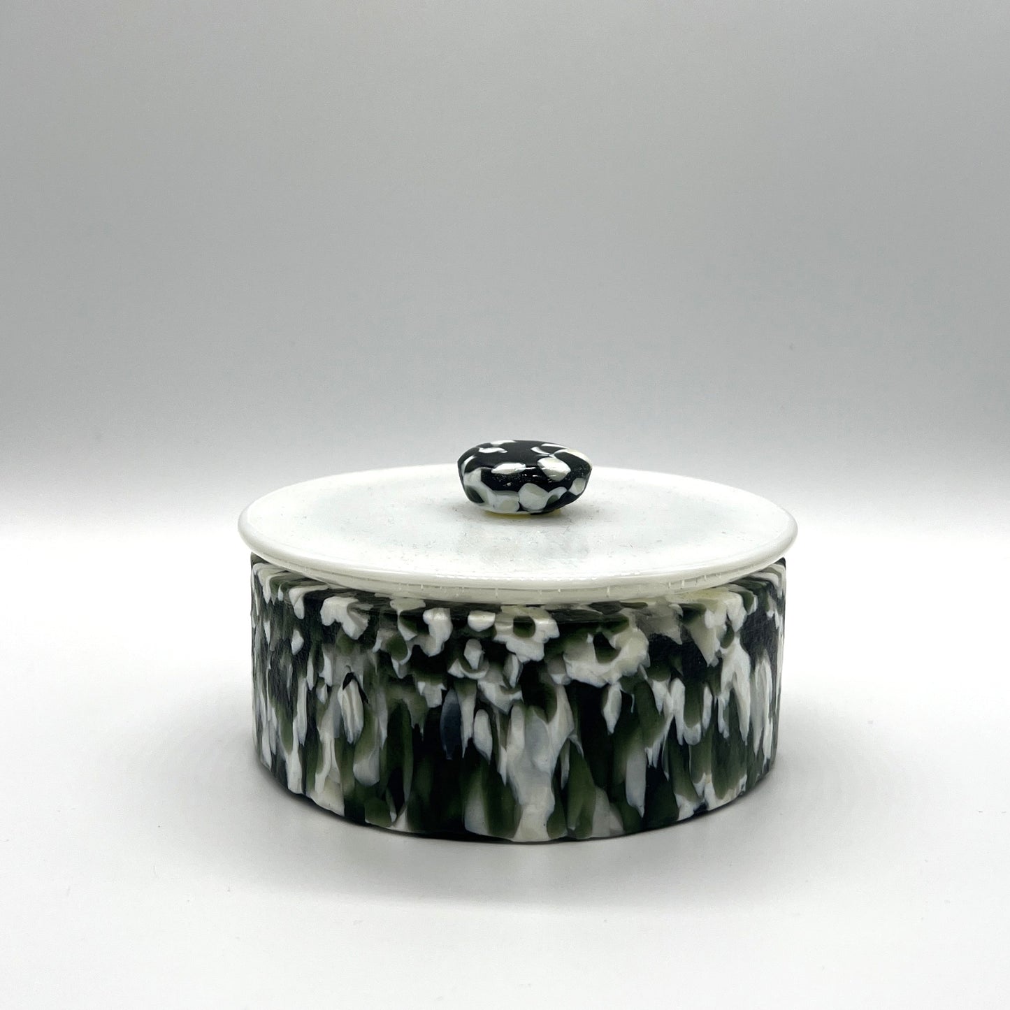 Cast Glass Jar with Lid by Benjamin Richgruber