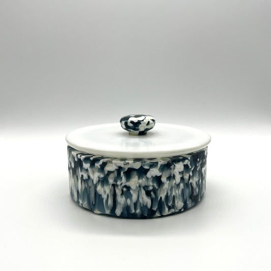Cast Glass Jar with Lid by Benjamin Richgruber